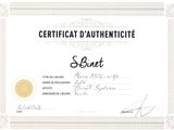 on voit un certificat sur lequel figure une médaille d'or