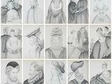 sketches of people from the middle ages of the 16th century