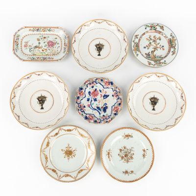 an image of a group of plates with different designs on them