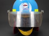 a fireman ' s helmet with a visor on it