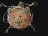 a picture of a clock that is hanging on a wall