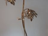 une lampe posée sur une table à côté d'une lampe