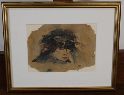 une image d'un tableau représentant une femme coiffée d'un chapeau