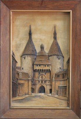 Louis THIAM (1914-1973), "Porte de la Craffe à Nancy", panne…