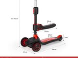 une image d'un scooter accompagnée de ses dimensions