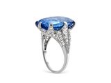 a blue sapphire and diamond ring, by van cleef
