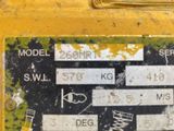 a close up of a sign on the side of a yellow truck