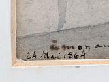 a picture of a painting of a man standing in a room
