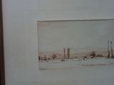 a picture of a picture of a desert scene in a frame