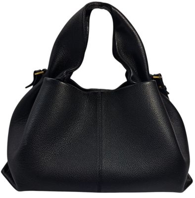 Sac à main Polène numéro Neuf en cuir de veau noir grainé pleine fleur - Photo 1