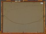 an image of a painting on a easel with a piece of paper on it