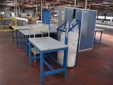 a room with tables and chairs in it that is empty