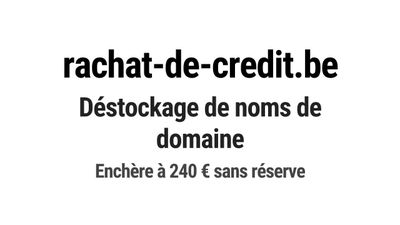 Nom de domaine rachat-de-credit.