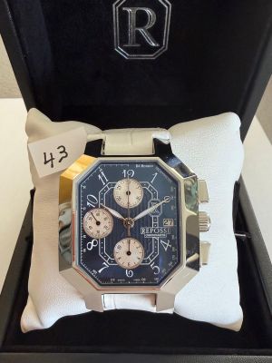 Montre Chrono Automatique en acier, signée - REPOSSI - R.