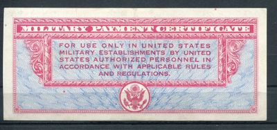 un gros plan d'un certificat de paiement militaire sur une feuille de papier