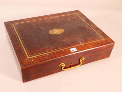 Coffret de peintre en palissandre verni Napoléon III à décor…