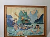 a picture of a painting on the wall of a room