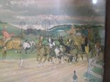 une image d'une image d'une peinture d'une course de chevaux