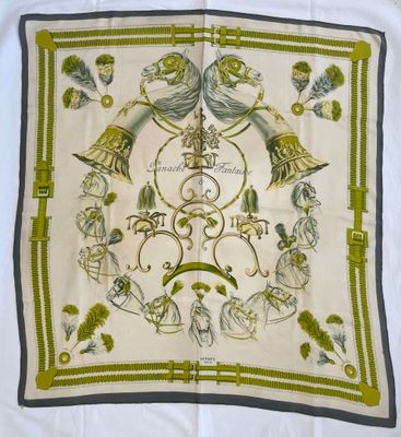 an image of a square scarf with birds and flowers on it