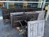 a lot of old furniture outside of a store