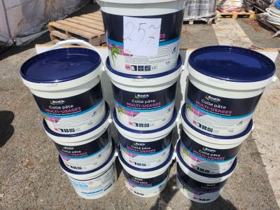 Lot de 10 seaux de colle pâte Bostik Multi-Usages – 15 kg
