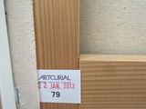 a picture of a door with a sign on it