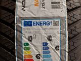 a close up of a tire with a label on it