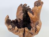 a close up of a piece of wood with a hole in it