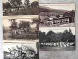 trois vieilles cartes postales représentant une ferme avec de nombreux animaux