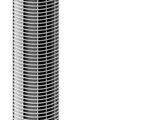 a white tower air purifier on a white background