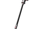 a close up of a cordless vacuum cleaner on a white background