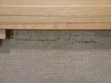 an image of a close up of a piece of wood with writing on it