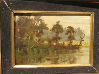 150.56	Huile Sur Panneau, Paysage Dans LE Gout DE L'Ecole DE…