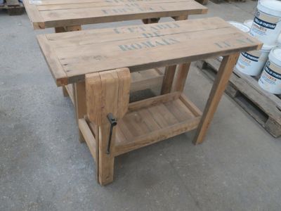 Etabli décoratif HB USA « l'établi de Romain le N°1 » 121x40… - Photo 1