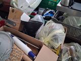 a box full of items that are sitting on the floor