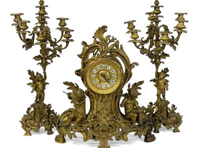 a clock that is sitting on top of a table