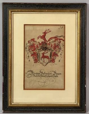an image of a framed picture of a man riding a horse