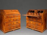 pair of george ii walnut bureaus