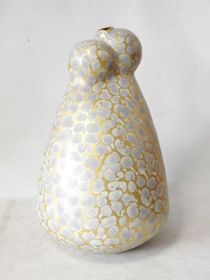Stéphanie BERTHOLON - XXeme Vase en grès biomorphique à déco…
