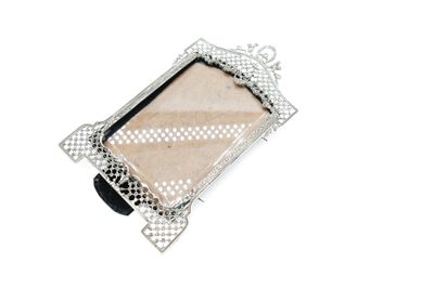 a close up of a picture frame on a white background