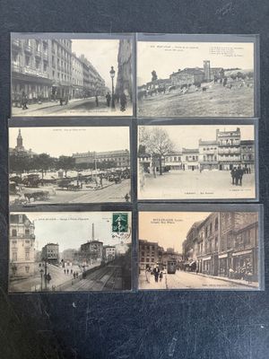 an old photo of a series of photographs of a city