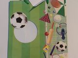 a picture of a bag with a soccer theme on it