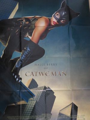 affiche du film « Catwoman » mettant en scène Catwoman dans la ville