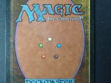 a close up of the back of a card game case