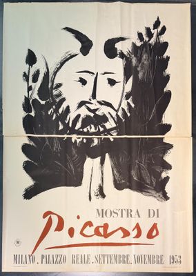 an old movie poster of a man with a beard and a mustache