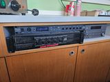 a radio that is sitting on top of a cabinet