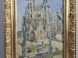 une image représentant un tableau d'une église dans un cadre doré
