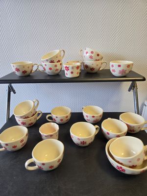 Lot 20 mugs, bols flocons