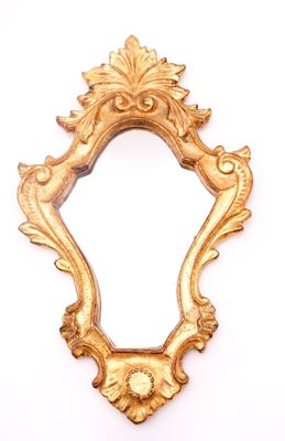 an image of a gold frame on a white background
