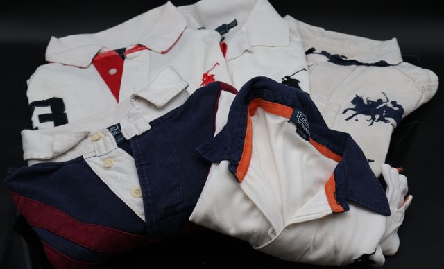 RALPH LAUREN – Lot de 5 polos homme en coton (dont 2 tailles L et...